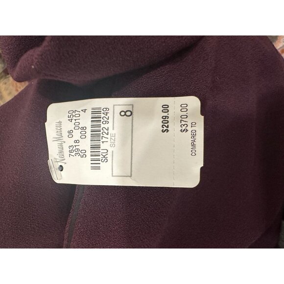 KAY UNGER Deep Purple Cocktail Dress Size 8 NEW New with tags - Picture 6 of 11